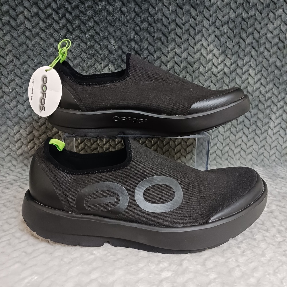 Oofos Oomg EeZee Men's Comfort Walking Sneakers Black Recovery Shoes Size 11.5